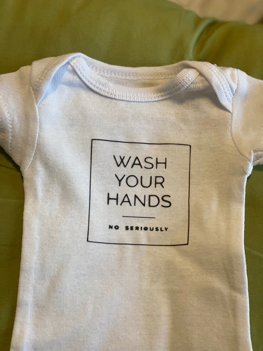 Wash Your Hands baby Onesie