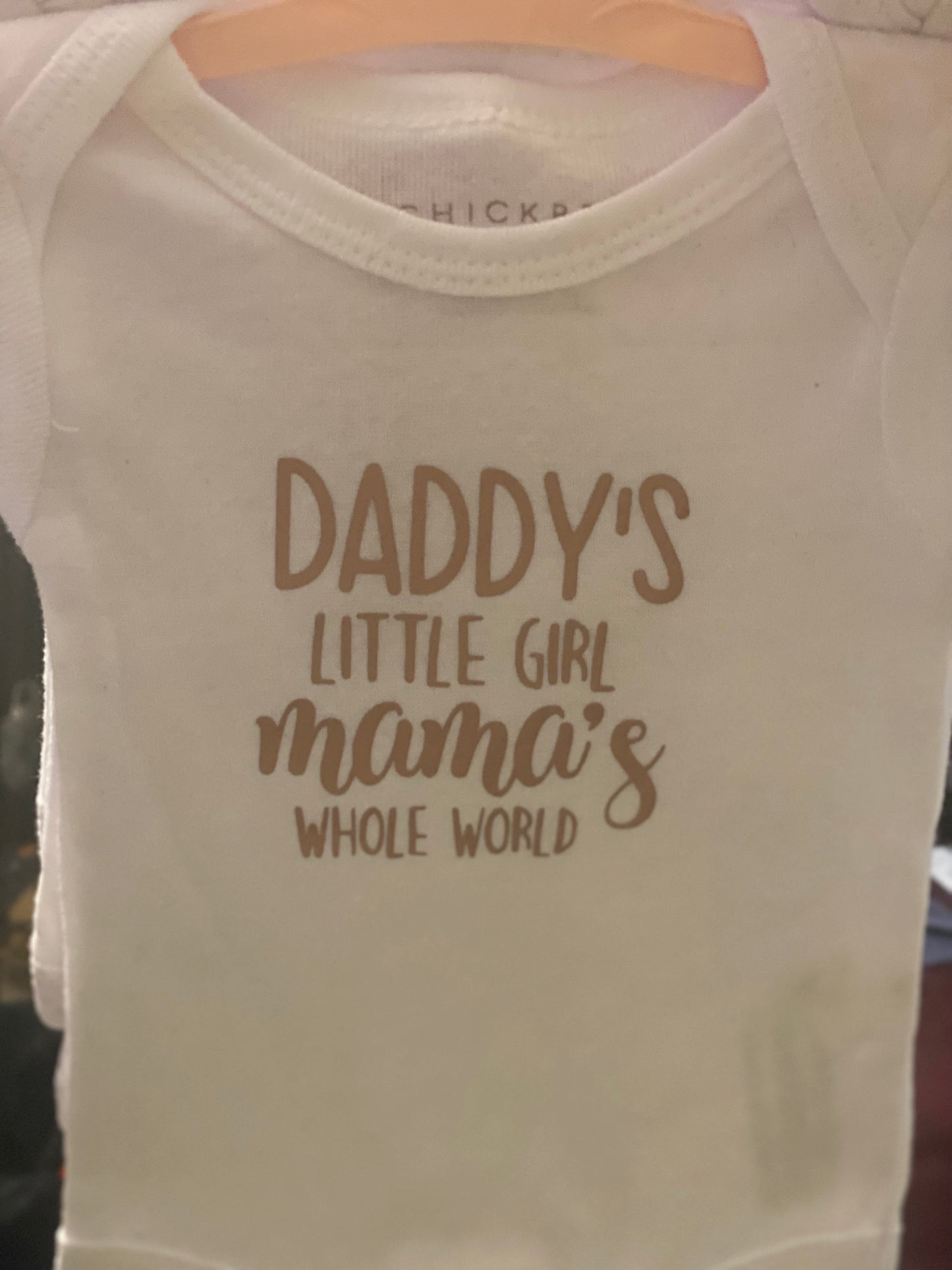 Daddy's Little Girl Mama's Whole World onesie